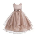 thumbnail image 1 of Ekidsbridal Asymmetric Ruffled Organza Sequin Flower Girl Dresses for Junior Pageants Wedding Reception Ceremony 012 8, 1 of 3