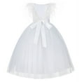 thumbnail image 1 of Ekidsbridal Backless Ostrich Feather Flower Girl Dress Pretty Princess Gown OS3 2, 1 of 3