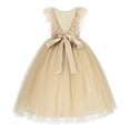 thumbnail image 1 of Ekidsbridal Backless Ostrich Feather Flower Girl Dress Pretty Princess Gown OS3 4, 1 of 3