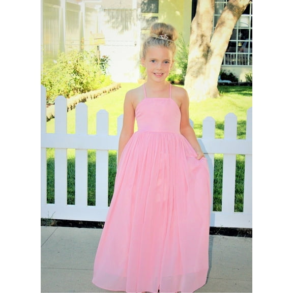 Ekidsbridal Criss-Cross Chiffon Flower Girl Dress Junior Pageant Formal Photoshoot Party Gown 191 10