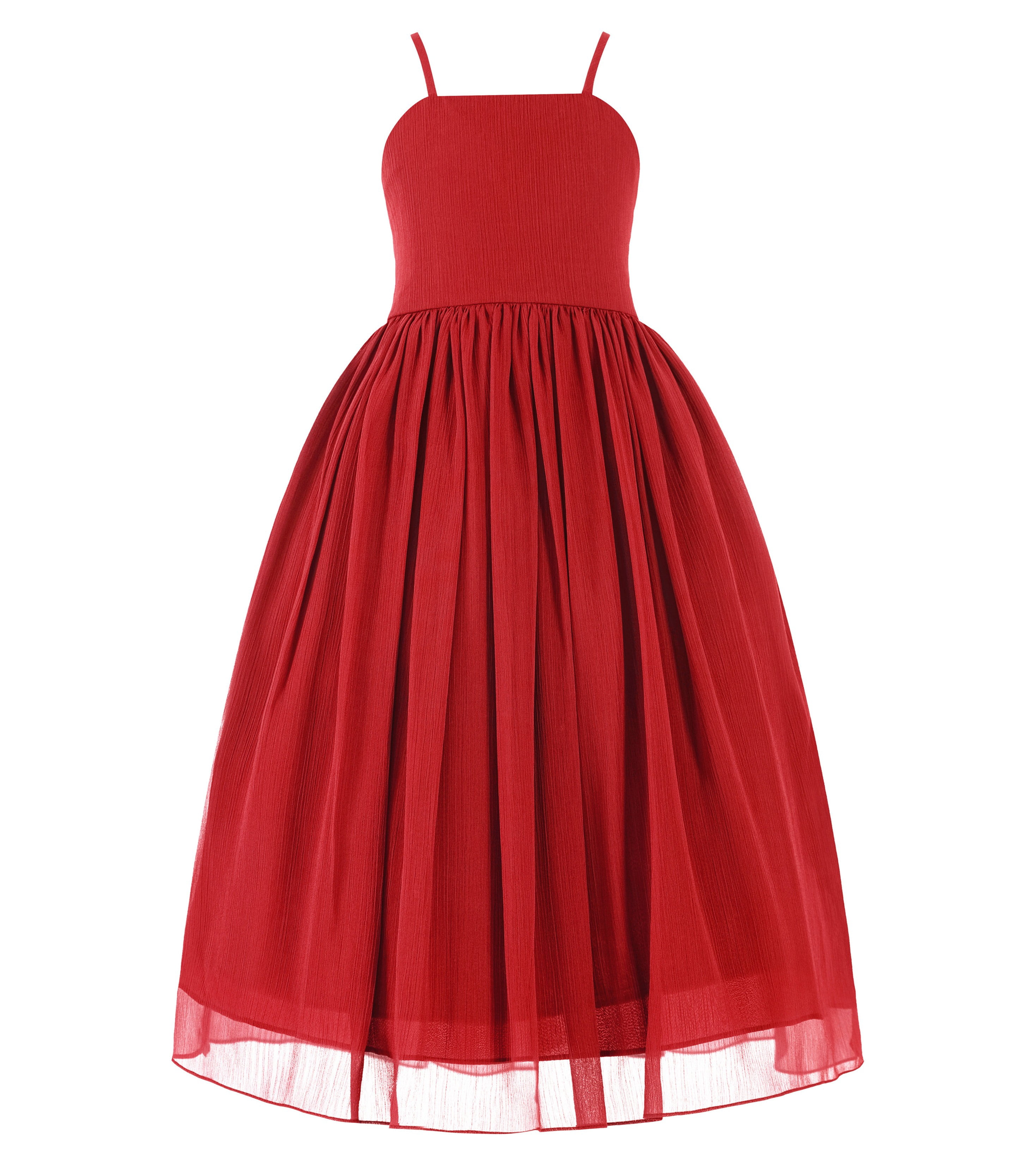 junior red cross dress Ekidsbridal Criss-Cross Chiffon Flower Girl Dress Junior Pageant Formal Photoshoot Party Gown 191 2