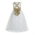 thumbnail image 1 of Ekidsbridal Crossed Straps A-Line Flower Girl Dress Communion Baptism Formal Photoshoot Gown 177 12, 1 of 7