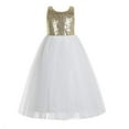 thumbnail image 1 of Ekidsbridal Crossed Straps A-Line Flower Girl Dresses Princess Gown Junior Bridesmaid 177 10, 1 of 7