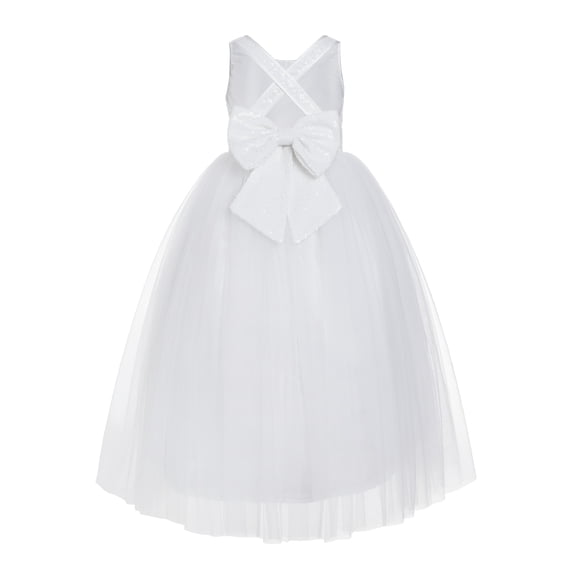 Ekidsbridal Crossed Straps A-Line Flower Girl Dresses Princess Gown Junior Bridesmaid 177 2