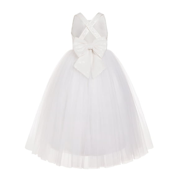 Ekidsbridal Crossed Straps A-Line Flower Girl Dresses Princess Gown Junior Bridesmaid 177 6