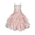 thumbnail image 1 of Ekidsbridal Elegant Stunning Rhinestone Organza Layers Flower Girl Dress Junior Bridesmaid Recital Easter Holiday Gown Birthday Girl Dress Communion Formal Clothing Baptism 164s blush 6, 1 of 2