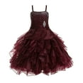 thumbnail image 1 of Ekidsbridal Girl Pageant Flower Girl Dress - Rhinestone Ruffled Organza 164-A (Size: 4-16), 1 of 2