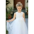 thumbnail image 1 of Ekidsbridal Floral Lace Heart Cutout Formal Flower Girl DressWedding Tulle Father Daughter Dance Ballroom Gown for Toddlers 172F 8, 1 of 3