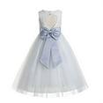 thumbnail image 1 of Ekidsbridal Floral Lace Heart Cutout Ivory Flower Girl Dresses Junior Bridesmaid Wedding Reception Gown 172T 6, 1 of 2