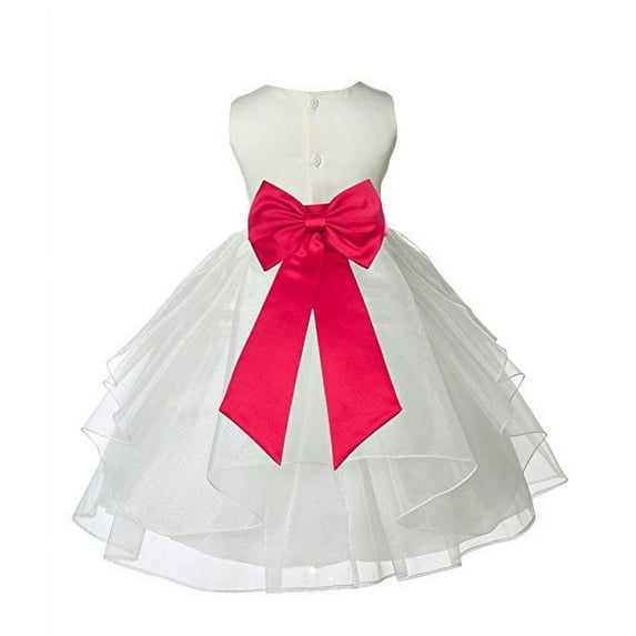 Ekidsbridal Formal Ivory Shimmering Organza Flower Girl Dresses Graduation Ceremony Birthday Party Communion Baptism Christening Gown 4613T 10