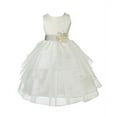 thumbnail image 1 of Ekidsbridal Formal Ivory Shimmering Organza Flower Girl Dresses Junior Bridesmaid Toddler Birthday Party Formal Photoshoot Gown 4613S 2, 1 of 2