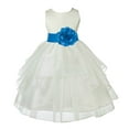 thumbnail image 1 of Ekidsbridal Formal Ivory Shimmering Organza Flower Girl Dresses Junior Bridesmaid Toddler Birthday Party Formal Photoshoot Gown 4613S 6, 1 of 2