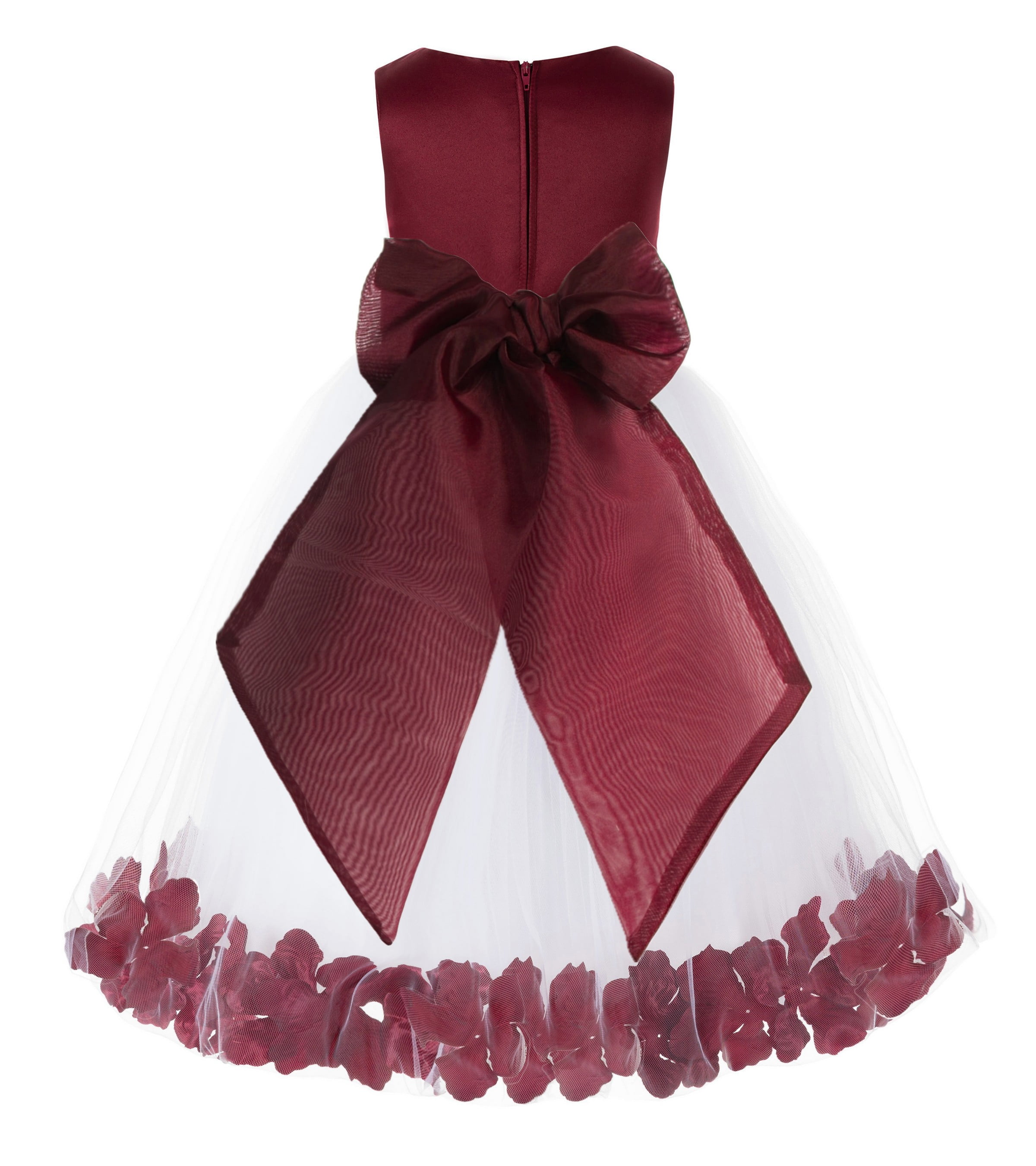 princess polly baby blue dress Burgundy Flower Girl Dress with Rhinestone Sash. Elegant Satin Tulle Flower Girl Dresses, Burgundy Wedding