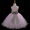 thumbnail image 1 of Ekidsbridal Formal Satin Tulle Rattail Edge Pink Flower Girl Dress Bridesmaid Wedding Pageant Toddler Recital Holiday Communion Graduation Reception Birthday Baptism Occasions 829T, 1 of 3