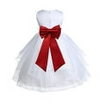 thumbnail image 1 of Ekidsbridal Formal White Shimmering Organza Flower Girl Dresses Ballroom Dance Recital Gown for Pretty Princesses 4613T 10, 1 of 2