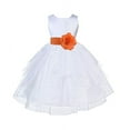 thumbnail image 1 of Ekidsbridal Formal White Shimmering Organza Flower Girl Dresses Ballroom Dance Recital Gown for Pretty Princesses 4613T 10, 1 of 2