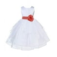 thumbnail image 1 of Ekidsbridal Formal White Shimmering Organza Flower Girl Dresses Ballroom Dance Recital Gown for Pretty Princesses 4613T 8, 1 of 2