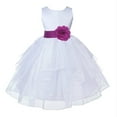 thumbnail image 1 of Ekidsbridal Formal White Shimmering Organza Flower Girl Dresses Wedding Pageant Holy Baptism Communion Birthday Girl Party 4613S 6, 1 of 2