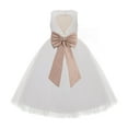 thumbnail image 1 of Ekidsbridal Girl Baptism Flower Girl Dress - Ivory Lace Heart Cutout with Tulle 172T-A (Size: 2-14), 1 of 3
