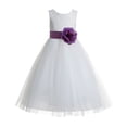thumbnail image 1 of Ekidsbridal Girl Baptism Flower Girl Dress - Ivory Lace Heart Cutout with Tulle 172T-A (Size: 2-14), 1 of 2