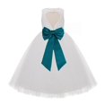 thumbnail image 1 of Ekidsbridal Girl Baptism Flower Girl Dress - Ivory Lace Heart Cutout with Tulle 172T-A (Size: 2-14), 1 of 2