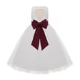 thumbnail image 1 of Ekidsbridal Girl Baptism Flower Girl Dress - Ivory Lace Heart Cutout with Tulle 172T-A (Size: 2-14), 1 of 3