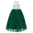 thumbnail image 1 of Ekidsbridal Girl Birthday Flower Girl Dress - Lace Halter Tulle with Rhinestone Sash 213R5thin-A (Size: 2-10), 1 of 3