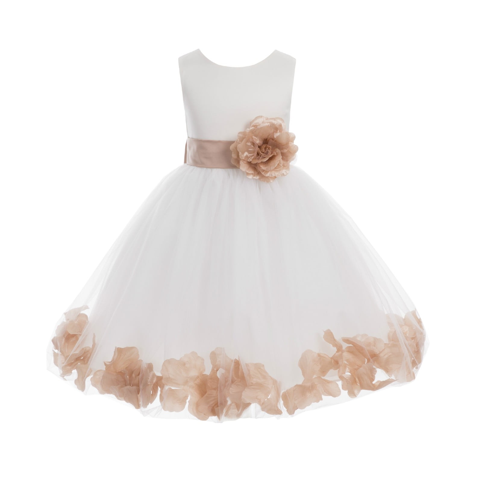 ivory childrens bridesmaid dresses Ekidsbridal Girl Flower Girl Dress Color:Coral Orange