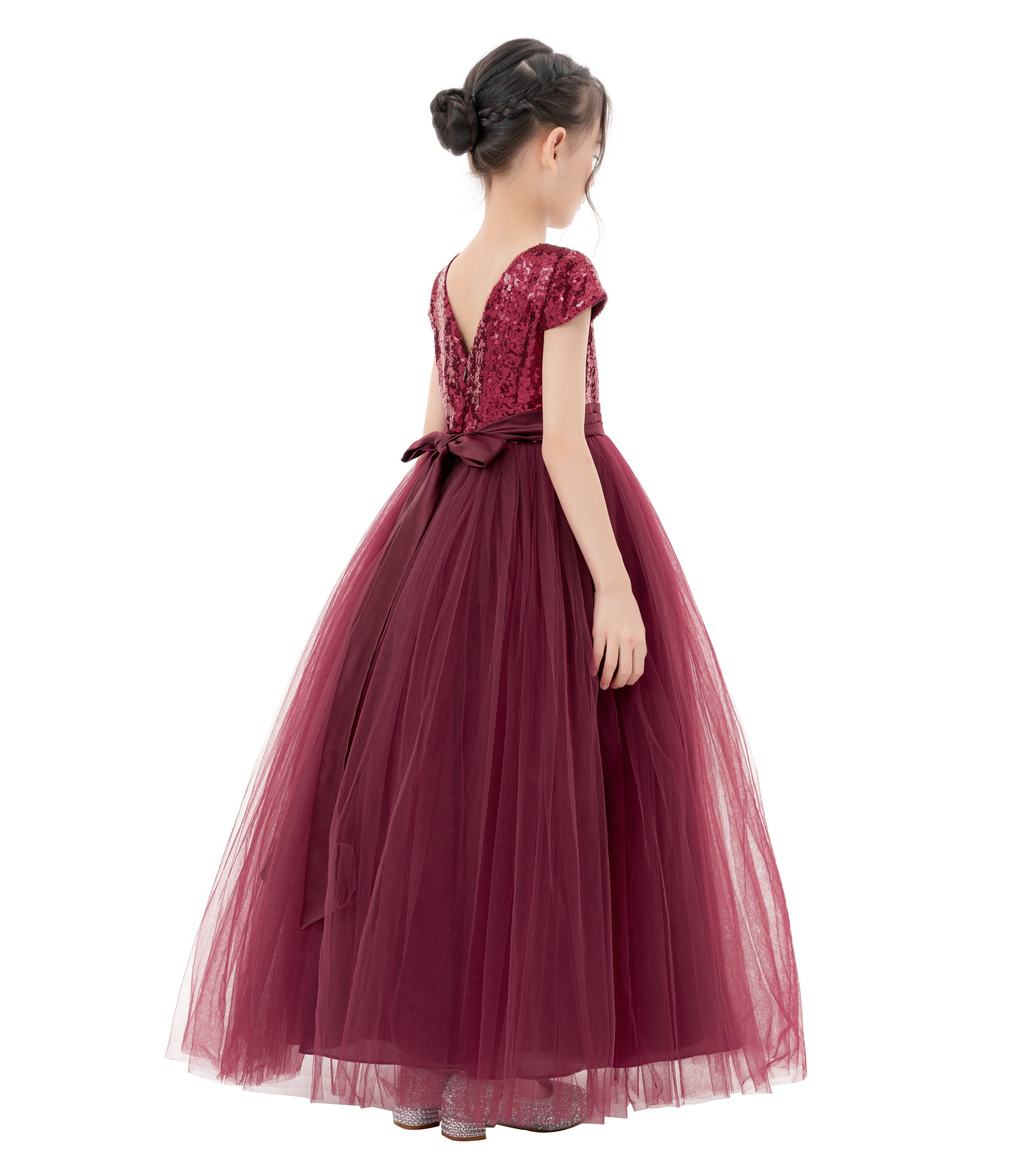 burgundy childrens bridesmaid dresses Amazon.com: Little Girls Short Formal Dress Junior Bridesmaid Dress Simple Puff Sleeve Pageant Dresses for Special Occasion Burgundy 4: Clothing, Shoes & Jewelry