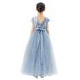 thumbnail image 1 of Ekidsbridal Girl Bridesmaid Flower Girl Dress - Sequins V-Back with Cap Sleeves 323-A (Size: 4-12), 1 of 5