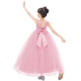 thumbnail image 1 of Ekidsbridal Girl Ceremonial Flower Girl Dress - V-Back Satin Tulle with Pearl Beaded Trim 241-A (Size: 2-10), 1 of 3