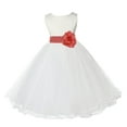 thumbnail image 1 of Ekidsbridal Girl Communion Flower Girl Dress - Satin Ivory Tulle Rattail Edge 829S-A (Size: S-12), 1 of 2