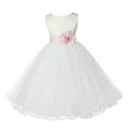 thumbnail image 1 of Ekidsbridal Girl Communion Flower Girl Dress - Satin Ivory Tulle Rattail Edge 829S-A (Size: S-12), 1 of 3