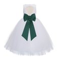 thumbnail image 1 of Ekidsbridal Girl Communion Flower Girl Dress - Floral Lace White Heart Cutout with Tiebow 172T-A (Size: 2-14), 1 of 3