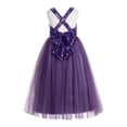thumbnail image 1 of Ekidsbridal Girl Flower Girl Dresses - A-line Sequins Straps with Pre-tied Bow 177-A (Size: 2-12), 1 of 2