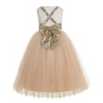 thumbnail image 1 of Ekidsbridal Girl Flower Girl Dresses - A-line Sequins Straps with Pre-tied Bow 177-A (Size: 2-12), 1 of 2