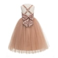 thumbnail image 1 of Ekidsbridal Girl Flower Girl Dresses - A-line Sequins Straps with Pre-tied Bow 177-A (Size: 2-12), 1 of 3
