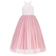 thumbnail image 1 of Ekidsbridal Girl Pageant Flower Girl Dress - Lace Halter Top with Tulle Flower Girl Dress 213-A (Size: 2-10), 1 of 3