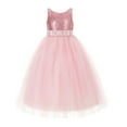 thumbnail image 1 of Ekidsbridal Sequins V-Back Formal Flower Girl Dresses Princess Ceremonial Gown LG1 10, 1 of 3