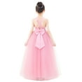 thumbnail image 1 of Ekidsbridal Girl Pageant Flower Girl Dress - Crossed Straps V-Neck Satin with Rhinestones 240-A (Size: 2-10), 1 of 5