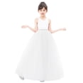 thumbnail image 1 of Ekidsbridal Girl Pageant Flower Girl Dress - Crossed Straps V-Neck Satin with Rhinestones 240-A (Size: 2-10), 1 of 3