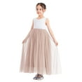 thumbnail image 1 of Ekidsbridal Girl Pageant Flower Girl Dress - Floor Length V-Back Lace Tulle 207R-A (Size: M-10), 1 of 4