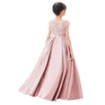 thumbnail image 1 of Ekidsbridal Girl Pageant Flower Girl Dress - Illusion Lace with Cap Sleeves L246-A (Size: 2-12), 1 of 6