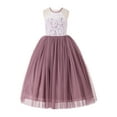 thumbnail image 1 of Ekidsbridal Girl Pageant Flower Girl Dress - Lace Halter Top with Tulle Flower Girl Dress 213-A (Size: 2-10), 1 of 3