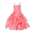 thumbnail image 1 of Ekidsbridal Girl Pageant Flower Girl Dress - Rhinestone Ruffled Organza 164-A (Size: 4-16), 1 of 3