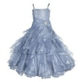 thumbnail image 1 of Ekidsbridal Girl Pageant Flower Girl Dress - Rhinestone Ruffled Organza 164-A (Size: 4-16), 1 of 3