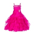 thumbnail image 1 of Ekidsbridal Girl Pageant Flower Girl Dress - Rhinestone Ruffled Organza 164-A (Size: 4-16), 1 of 2