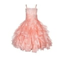 thumbnail image 1 of Ekidsbridal Girl Pageant Flower Girl Dress - Rhinestone Ruffled Organza 164-A (Size: 4-16), 1 of 2