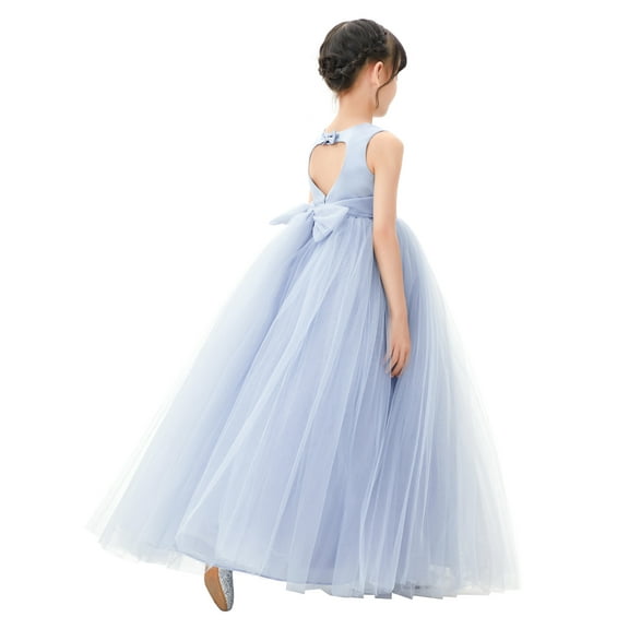 Ekidsbridal Girl Pageant Flower Girl Dress - Tutu Satin Heart Cutout with Tulle Sash 247-A (Size: 2-12)