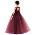 thumbnail image 1 of Ekidsbridal Girl Pageant Flower Girl Dress - Tutu Satin Heart Cutout with Tulle Sash 247-A (Size: 2-12), 1 of 4